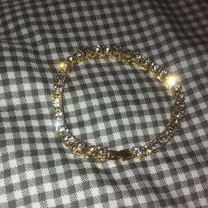 Gold tennis bracelet